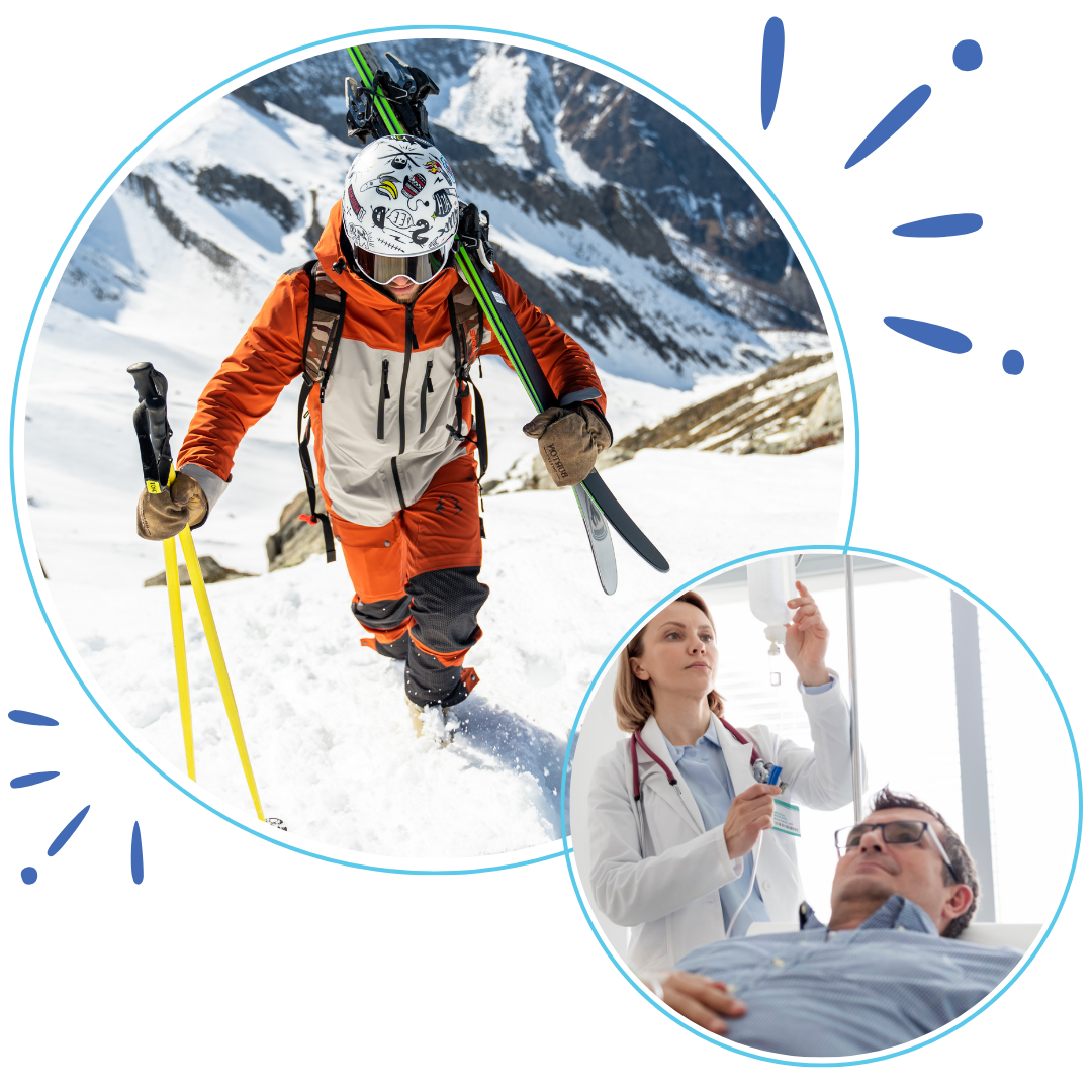 woman hiking and scenic colorado image