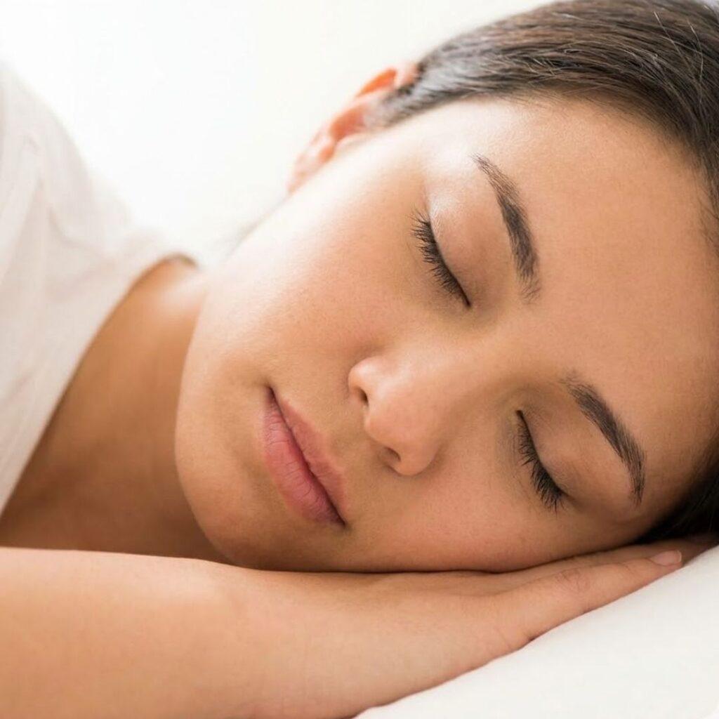 woman sleeping in bed